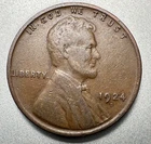 1924-D  LINCOLN CENT   FINE+   KEY DATE  #1521