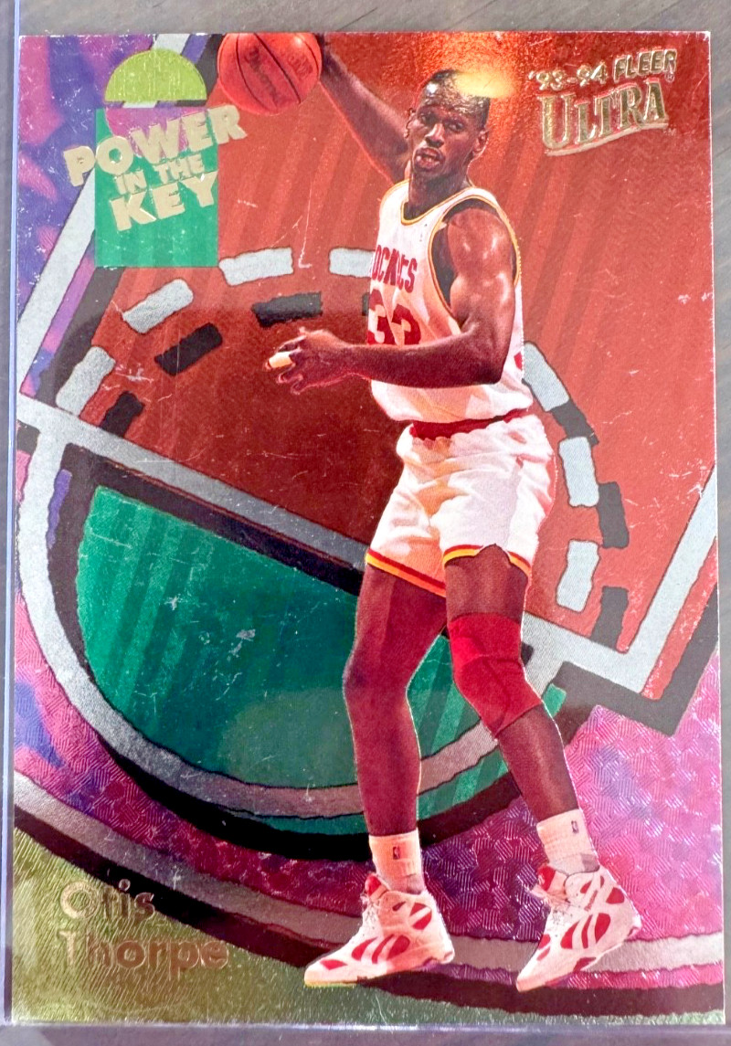 1993-94 Fleer Ultra Power in the Key Otis Thorpe #8 Houston Rockets Insert