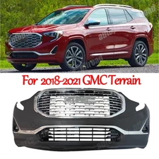 For GMC Terrain 2018-2021 Complete Front Bumper Grille Assembly with Fog Lamp