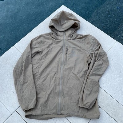 Arc teryx Squamish Jacket Men s Small Tan Beige Lightweight Windbreaker Hoodie