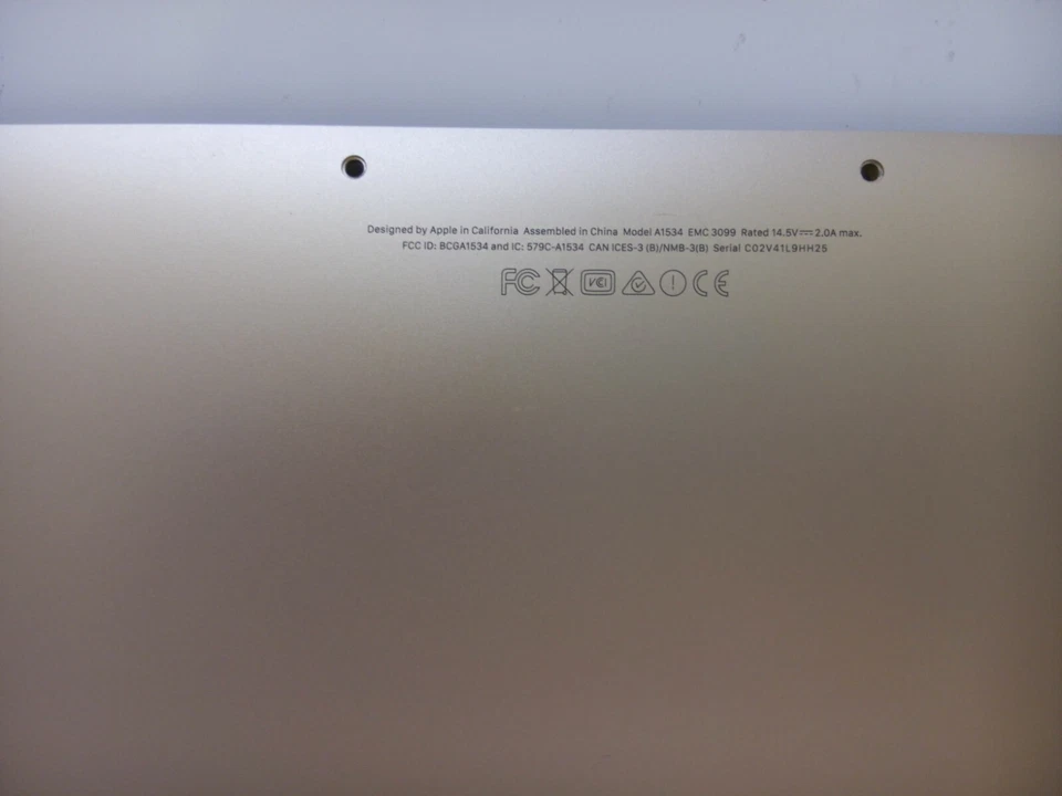 Apple MacBook Retina 12" 2017 MNYF2LL/A bateria genuína 41,41Wh e parte inferior dourada 116 - Imagem 4 de 4