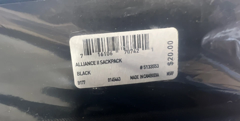 ✅Saco Adidas Alliance II, preto, cordão de bolso com zíper (MSRP $20)✔️ - Imagem 4 de 4