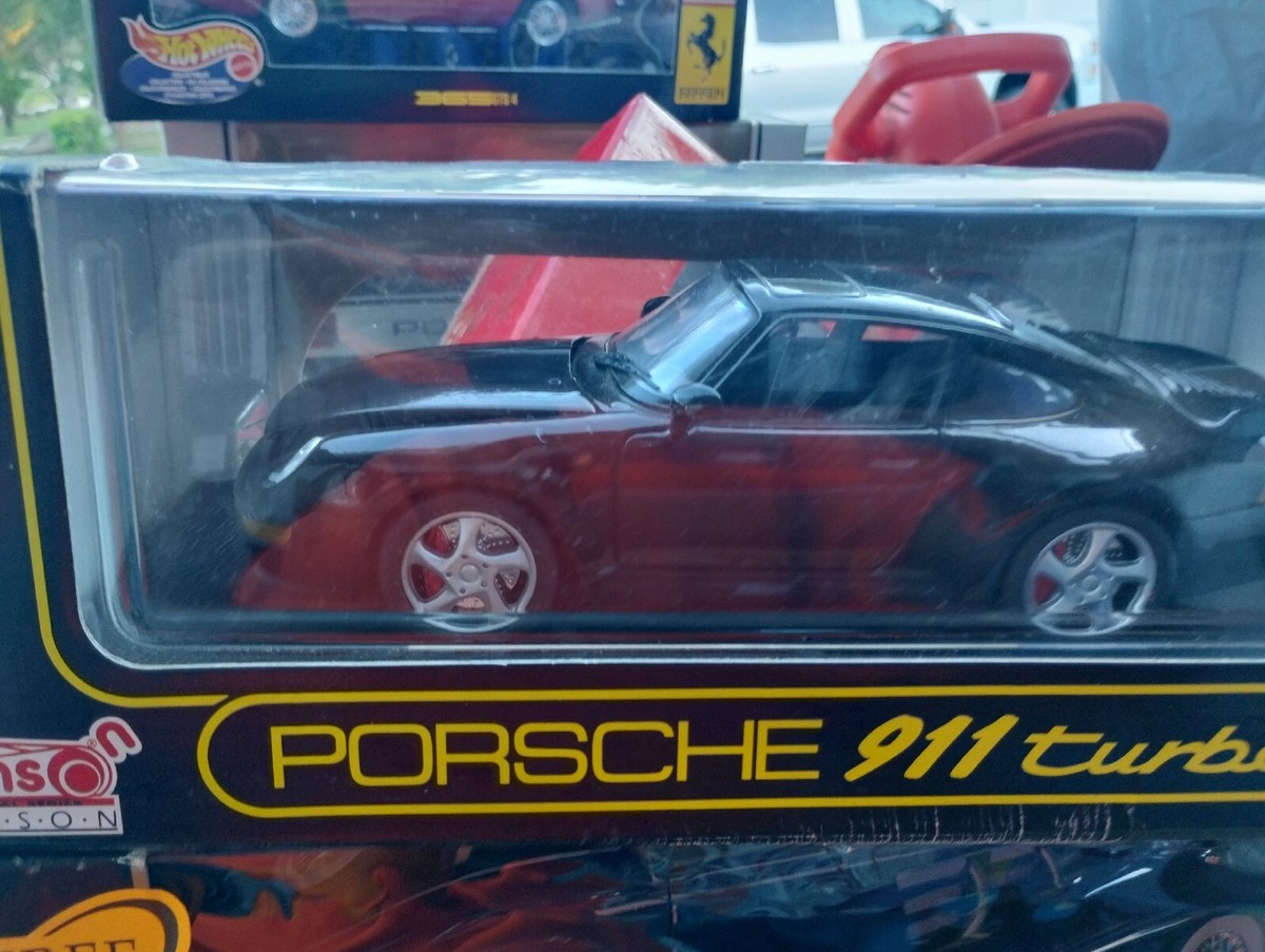 Anson PORSCHE 911 TURBO BLACK 1:18 SCALE Diecast Model Car | eBay