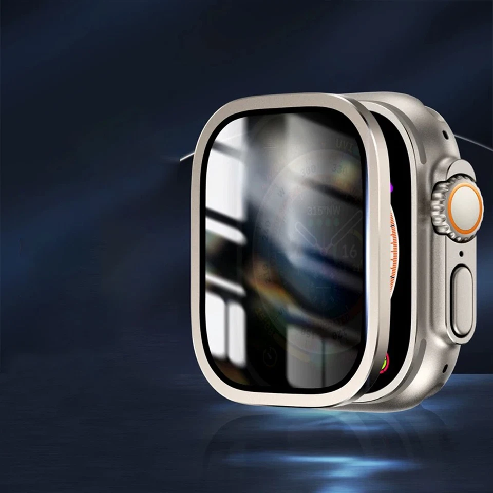 For iWatch Ultra 2/1 49mm Titanium Alloy Privacy Tempered Glass Screen Protector - Image 4 of 4