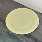 Vintage Hazel Atlas Milk Glass Dinner Plate Yellow Pastel 1930’s 9in.