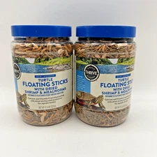 Simi Aquatic Turtle Floating sticks w/Dried Shrimp & Mealworms 2 Pack