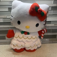 New Hello Kitty Up On The Housetop Christmas Plush Side Stepper Musical Toy