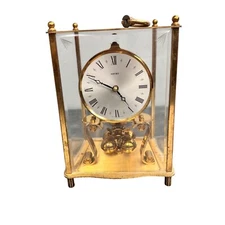 Vintage Welby Anniversary Clock Keninger & Obergfell Gold Tone Germany REPAIR