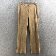 Wilsons Leathers Maxima Trouser Pants Womens 10 actual 33x31.5 Beige Mid Rise