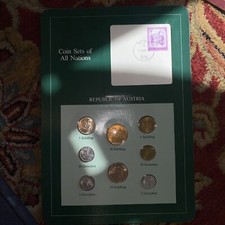 Coin Sets of All Nations-AUSTRIA- UNC 1982-1986 1 & 10 Schilling 1986