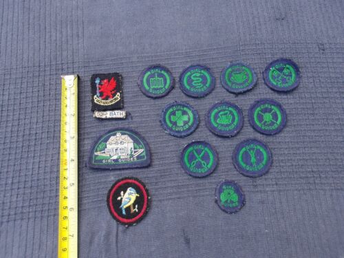 Lot of 13 Vintage 1960s Girl Guide Cloth Badges - Picture 2 of 23