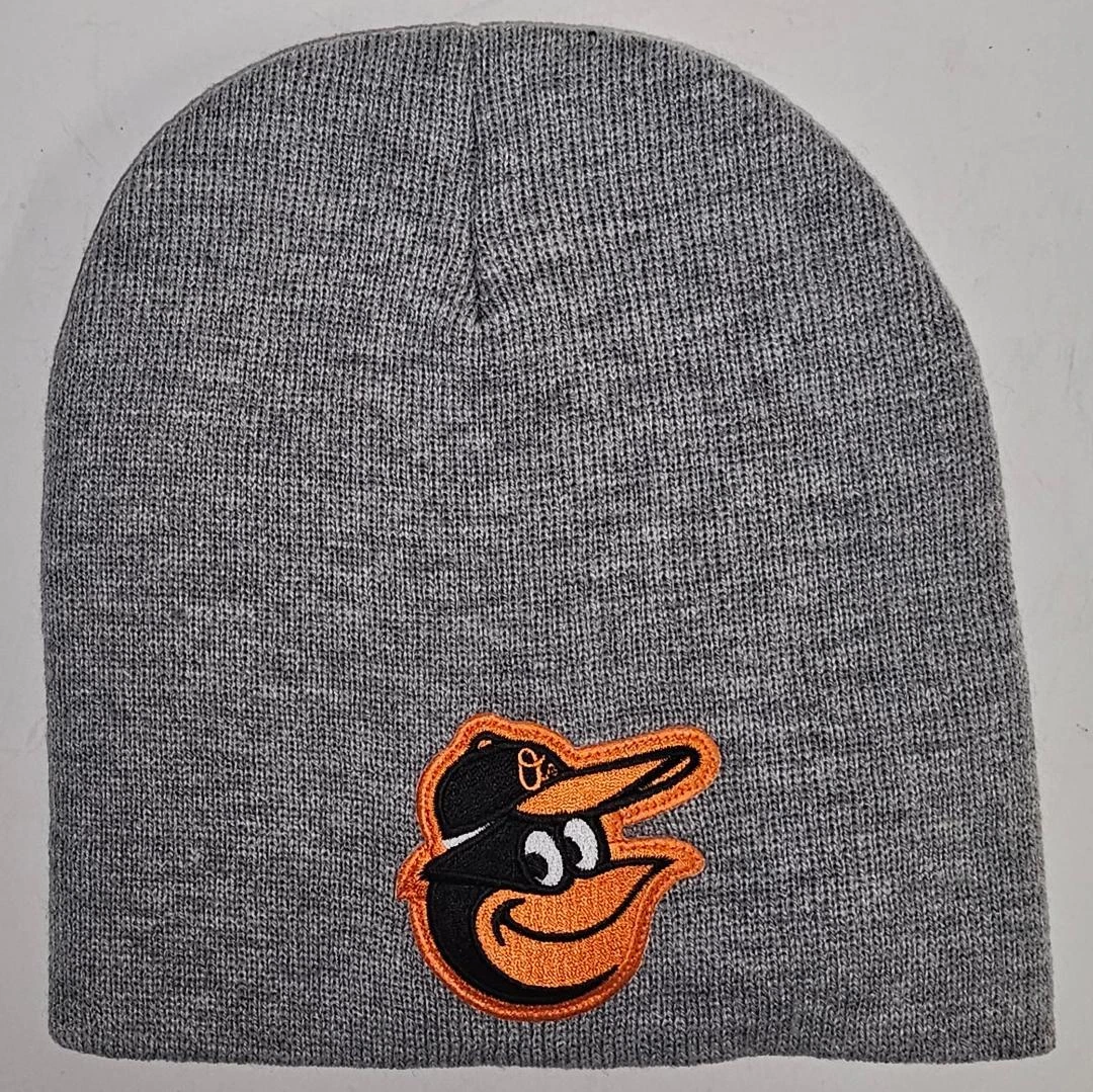 Baltimore Orioles Beanie Knit Hat CLASSIC M.L.B PATCH/LOGO