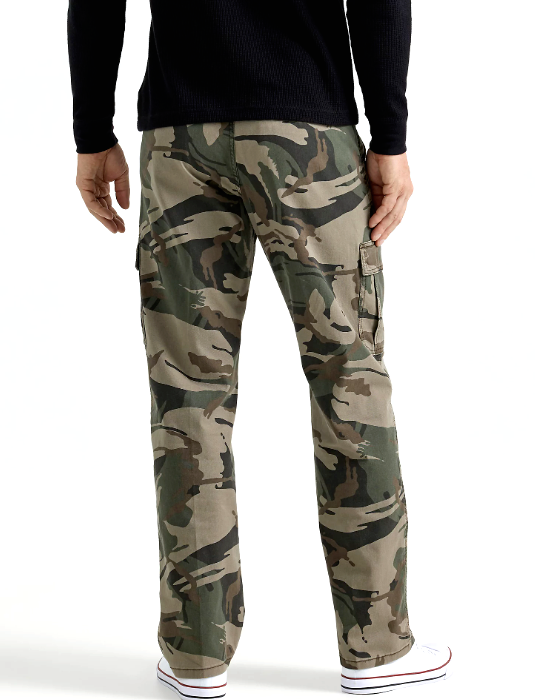 Men's Wrangler Relaxed Fit Camo Cargo Pants w/ Stretch Tech Pocket
