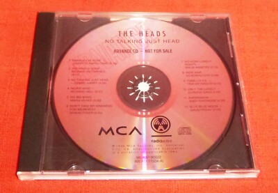 THE HEADS PROMO ADVANCE CD ALBUM - NO TALKING JUST HEAD - 1996 US ISSUE ON MCA