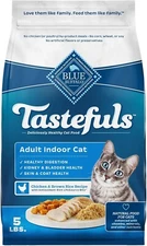 Blue Buffalo Tastefuls Natural Dry Food for Adult Indoor Cats, Chicken & Brown R