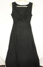 Women's SHEIN Sz 8/10 US Sleeveless Ring Linked Cut Out Maxi Dress Black NWT