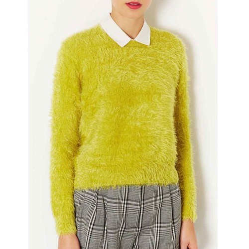 Topshop Sweater Women's 4 Neon Green 