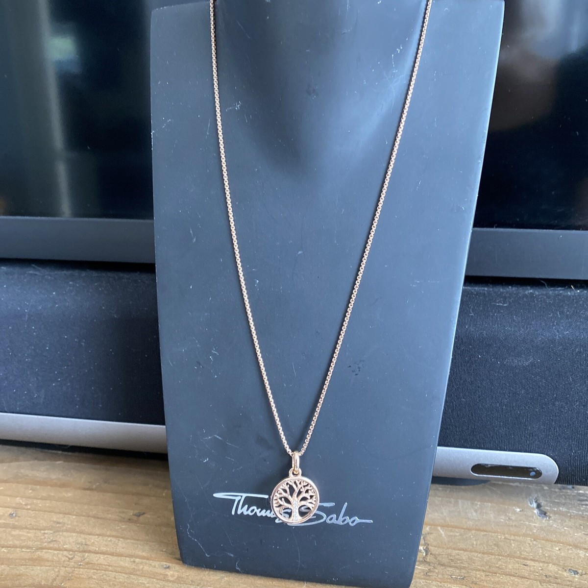 Thomas Sabo Rose Gold Tree Of Life Necklace 50 Cm Both Hallmarked