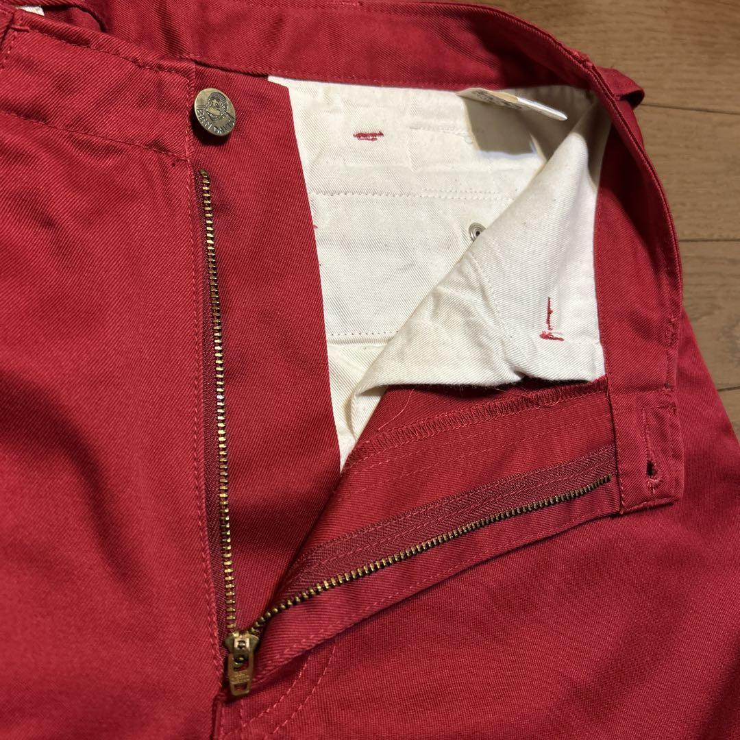 Ben Davis フリスコ　70〜80s Vintage Ben Davis XL Red Short Sleeve Work Shirt Quarter Zip