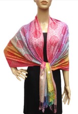 NEW Rainbow Elegant Soft Long Paisley PASHMINA SCARF/WRAP/SHAWL/ BH-1401  9