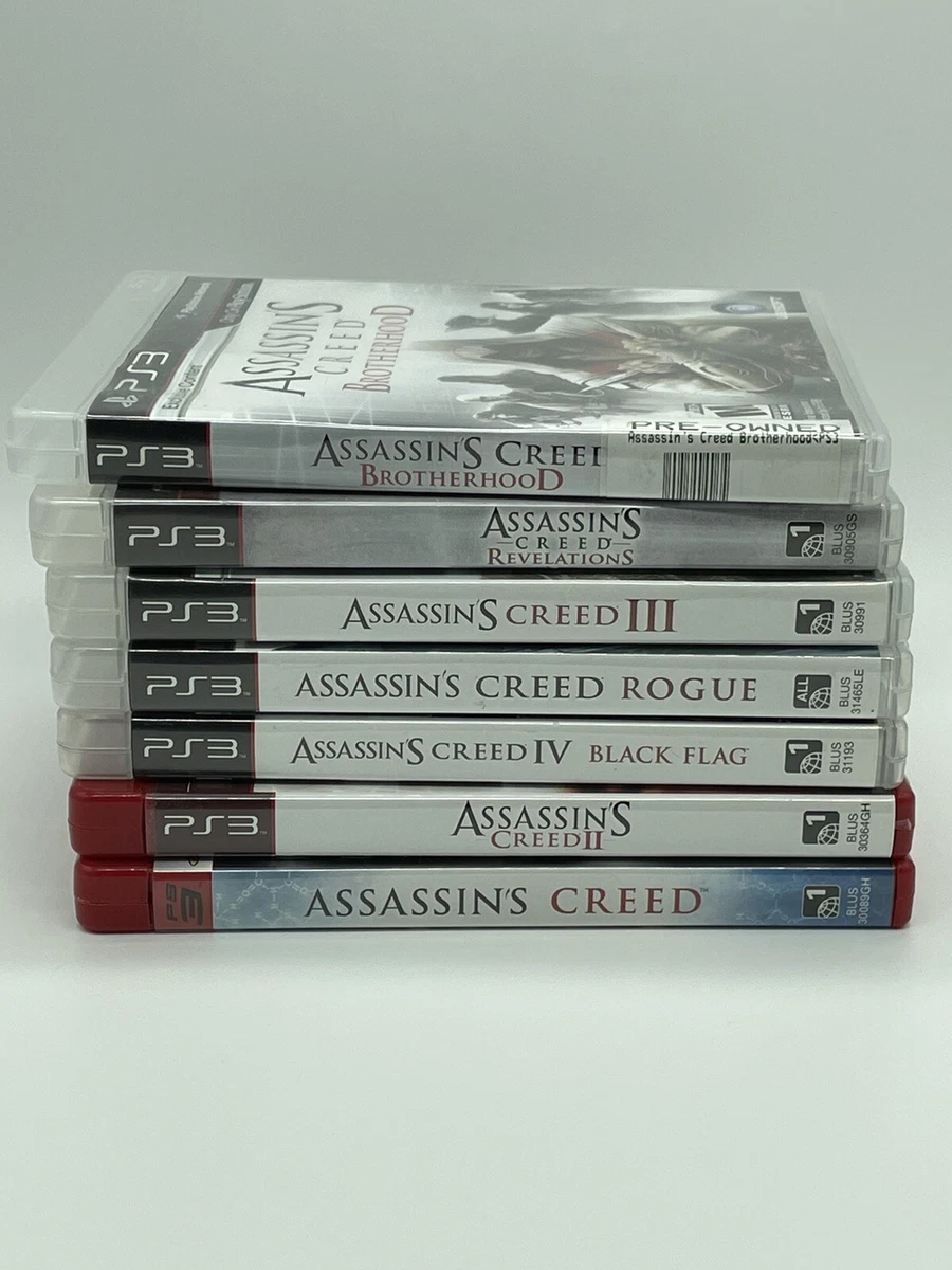 ASSASSINS CREED Bundle 1, 2, 3, Black Flag, Rogue, Revelations PlayStation  3 PS3