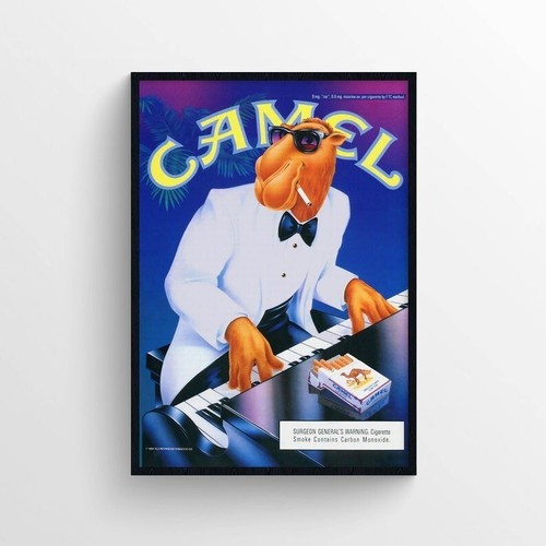 Camel Poster Vintage Poster Joe Camel Retro Art Smoking Poster 18x24 24x36 - Picture 2 of 9