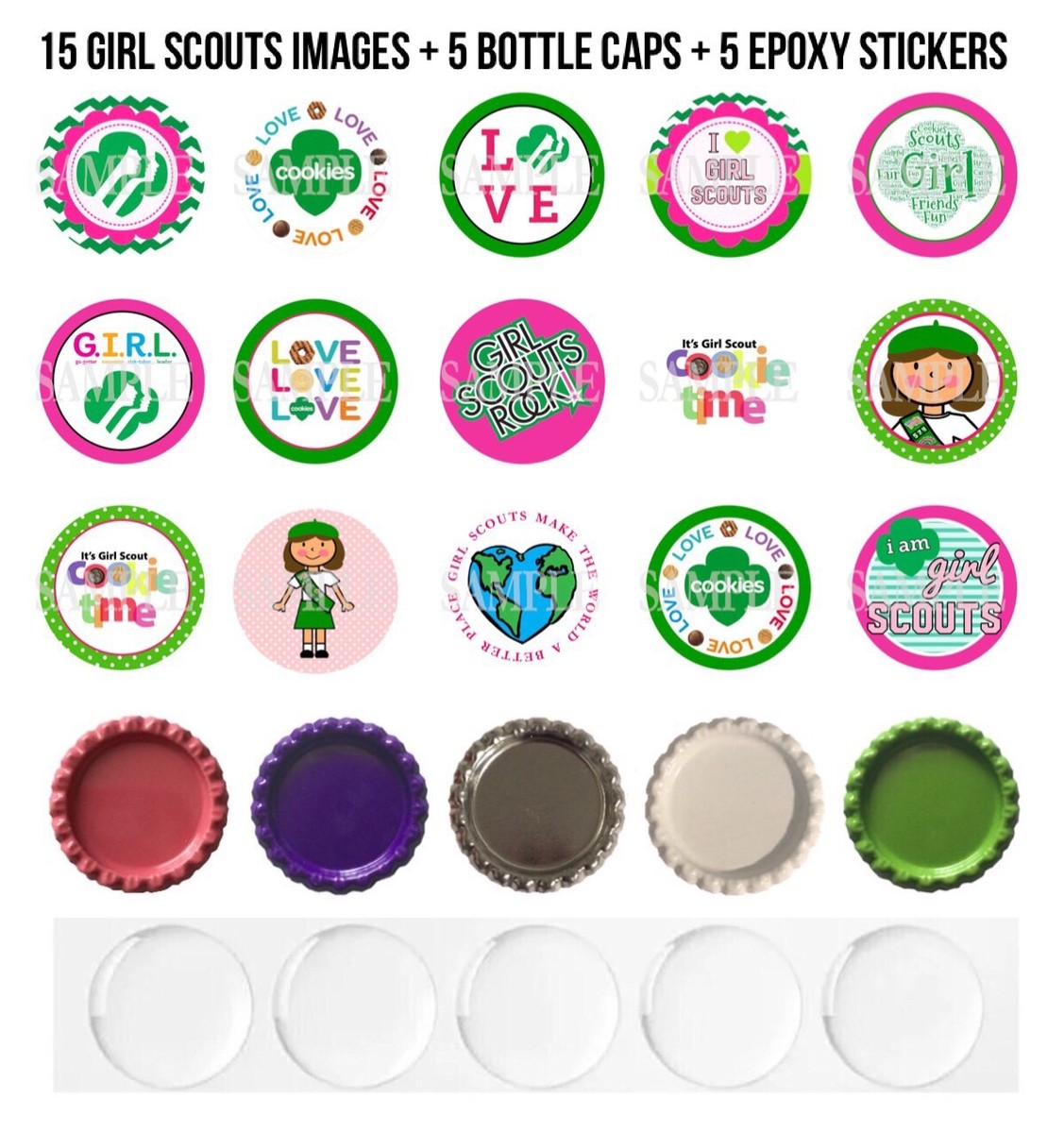 Girl Scouts Pre-Cut 1 Inch Bottle Cap Images (3 Options) | eBay vintage-christmas-milk-bottle-caps-digital-download-printable-paperpippi