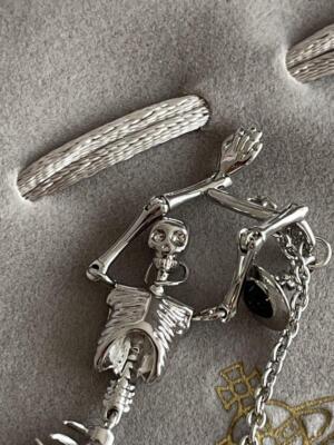 Vivienne Westwood Bracelet Silver Skeleton Mermaid Skull Ariel w