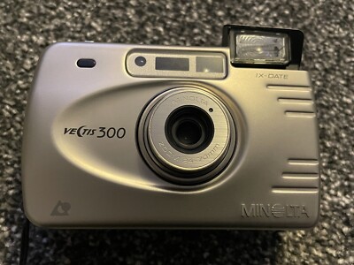 Minolta Vectis 300 analoge APS-Kamera Edelstahl getestet funktioniert super Zustand