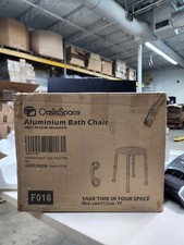 NEW Oasis Space Aluminum Bath Chair OS-28-BC-BE62033-W F016 Shower Round White