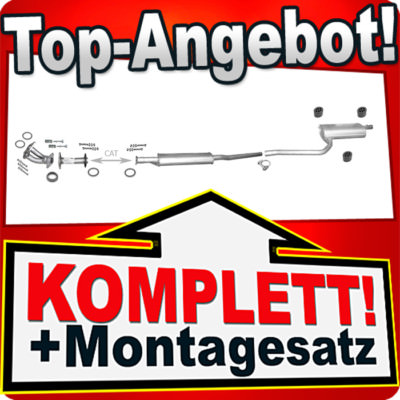 Auspuff für TOYOTA AVENSIS (T22) 1.6 Kombi +Rohre Auspuffanlage