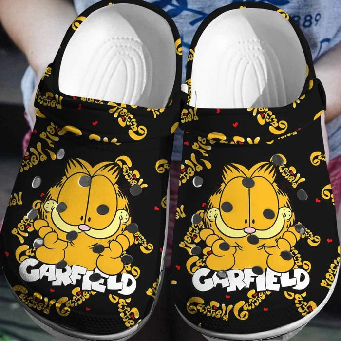Soft Garfield Black Clogs