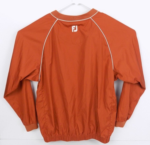 Footjoy FJ Mens Pullover Windbreaker Jacket Orange Size Large eBay