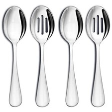 Stainless Steel Serving Spoons, Large Slotted Spoons, 8.5 inch Catering