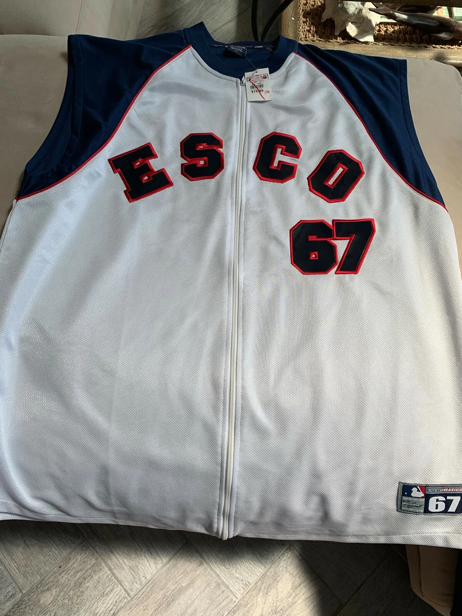 New ESCO ATLETICO Zip Down Yankees 67 Stitched MLB Sleeveless Jersey 2XL