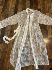 VTG Victorias Secret Gold Label Robe Women's Size Medium Sheer Floral Romantic