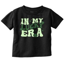 Cool St Patrick's Day In My Lucky Era Clover Toddler Girl Youth T Shirt For Kids
