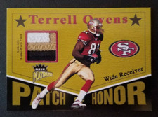 Terrell Owens 2003 Fleer Platinum Patch Honors 3 CLR JERSEY /220 49ers Eagles 