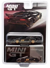 Chase Mini GT 1:64 Lamborghini Aventador SVJ 63 Roadster Nero Aldebaran MGT00803