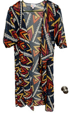 LuLa Roe Women Shirley Kimono Sheer Open Front Cover Up Color Aztec S NEW TAG