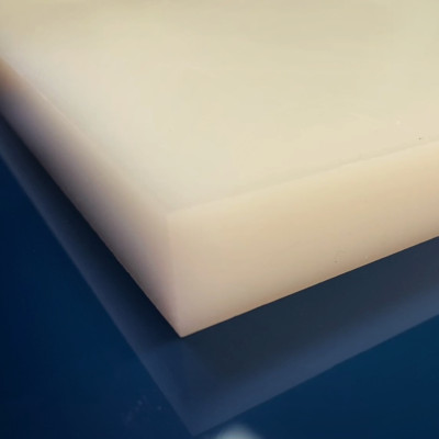 UHMW Plastic Sheet - 1'' Thick - Natural - 3'' x 12'' - Machineable Flat Stock