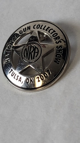 Vintage NRA National Gun Collectors Show Tulsa OK 2007 Star Lapel Pin Button - Picture 2 of 5