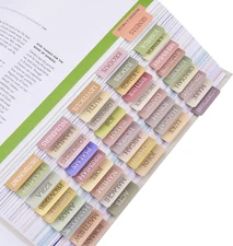 Bible Tabs, 72 Laminated Bible Tabs for Women and Men Study Bible, Easy to Read