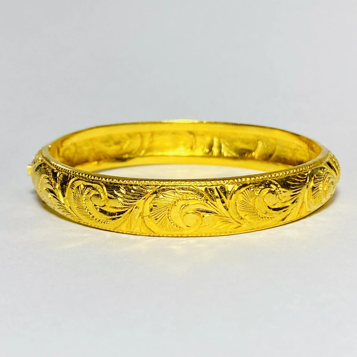 Vintage Chinese 23K Yellow Gold 10mm 7