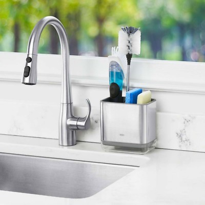 OxO Good Grips variabler Spülschwamm- und Spülbürsten-Halter, Edelstahl