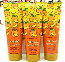 3 Bath  Body Works MANGO MAI TAI Ultra Shea Body Cream 8 oz New