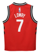 Toronto Raptors Kyle Lowry NBA Basketball Child Red Icon Overall Jersey Kids