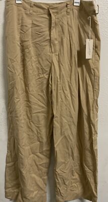  Universal Thread Women's High-Rise Loose Fit Pleated Chino Pants -Tan (Sz 14)