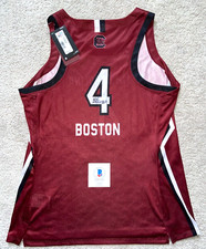 ALIYAH BOSTON SIGNED SOUTH CAROLINA GAMECOCKS JERSEY WOMENS BASKETBALL FEVER BAS