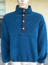 Vintage 90s Woolrich 1/2 Button Fleece Pullover Jacket USA Made Size XL Green